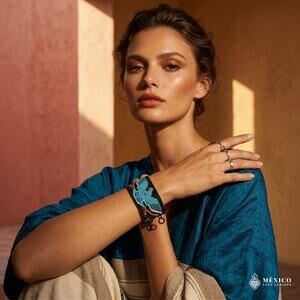 Mexican hand made bracelet  one of a kind  s-med -lg size 6X2.0 IN